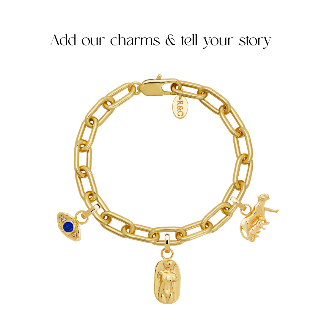 Chunky Cable Chain Charm Bracelet