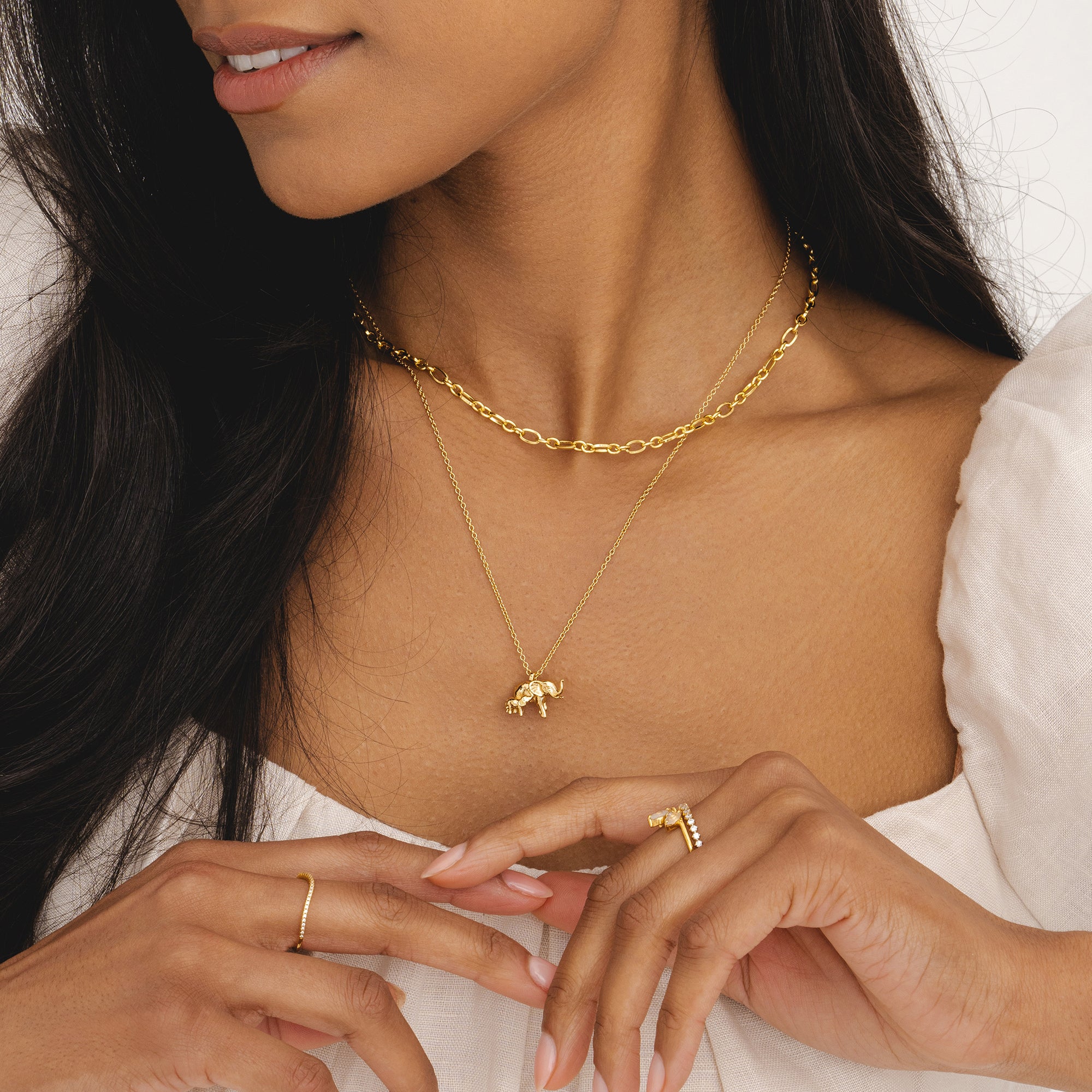 Elephant Necklace (Gold)