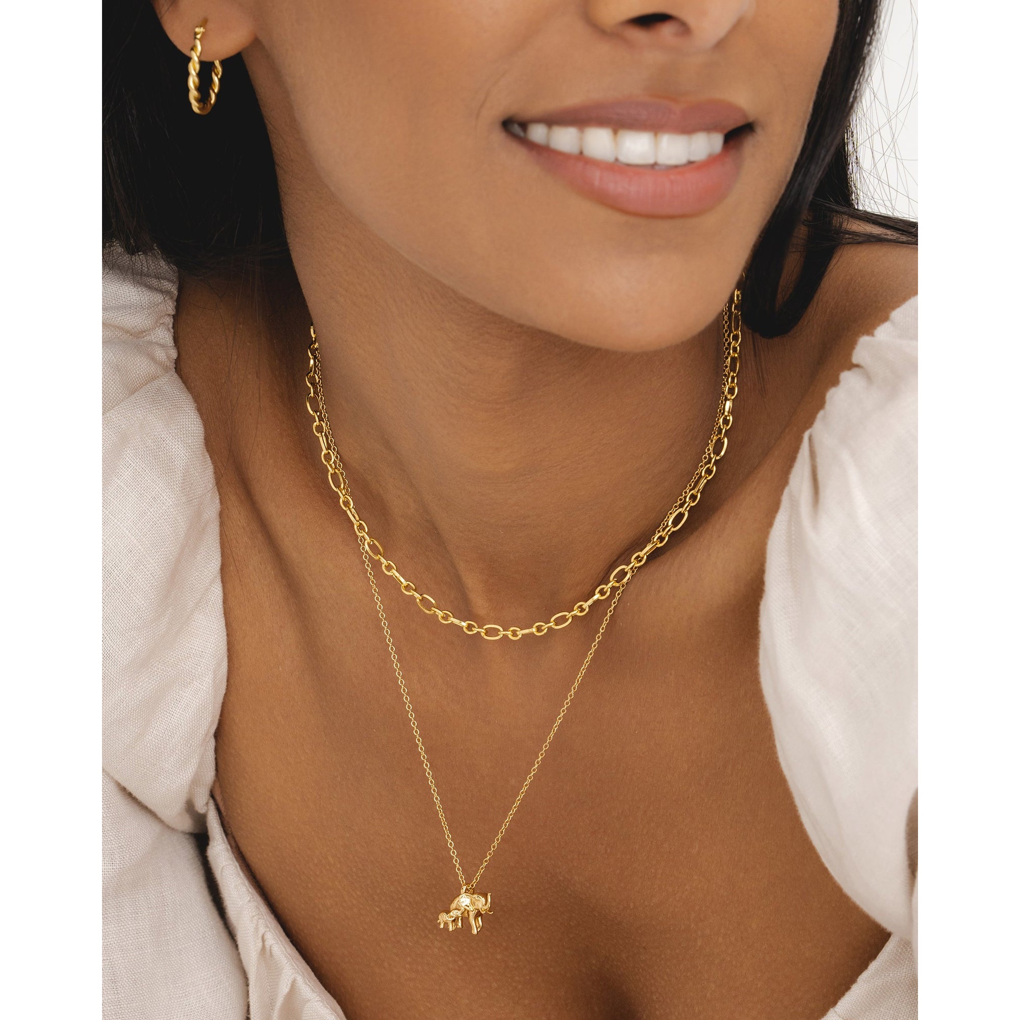 Elephant Necklace (Gold)
