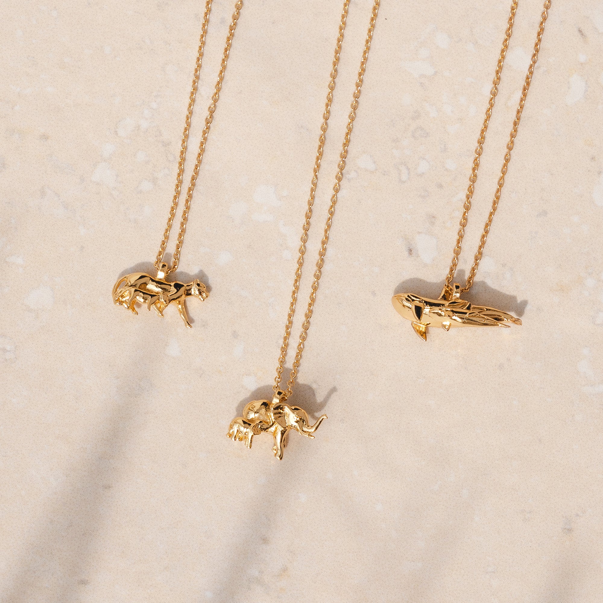 Elephant Necklace (Gold)