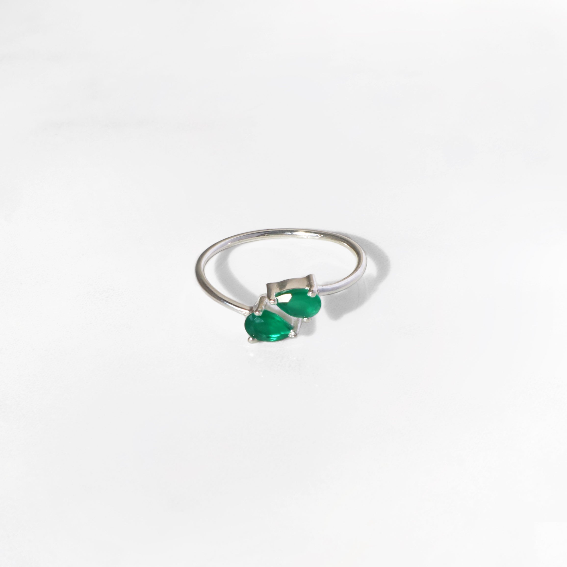 Green onyx silver ring – adjustable gemstone jewellery piece for womens jewellery collection by Rani and Co
