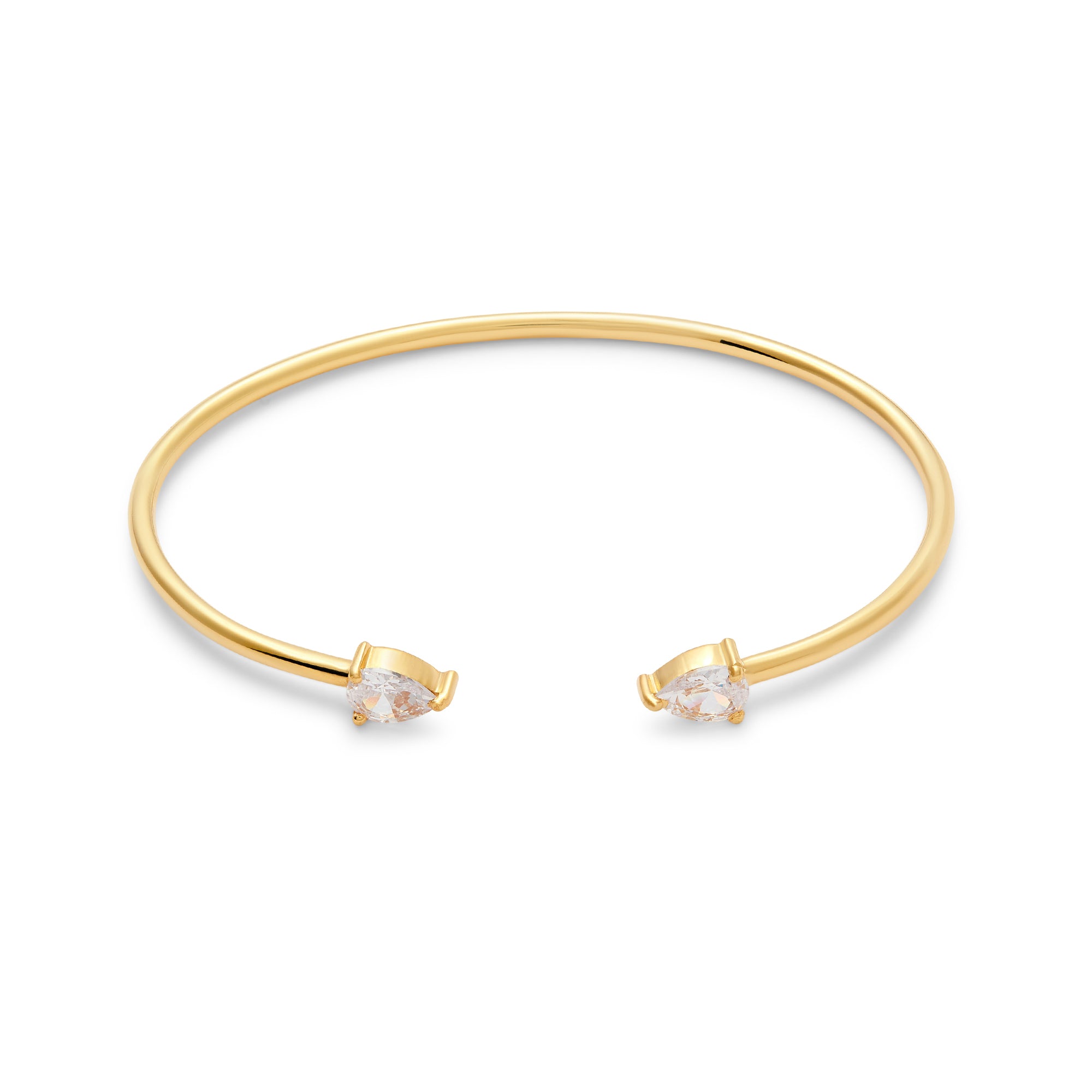 cubic zirconia gemstone crystal teardrop cuff bangle bracelet Rani & Co. jewellery.jpg