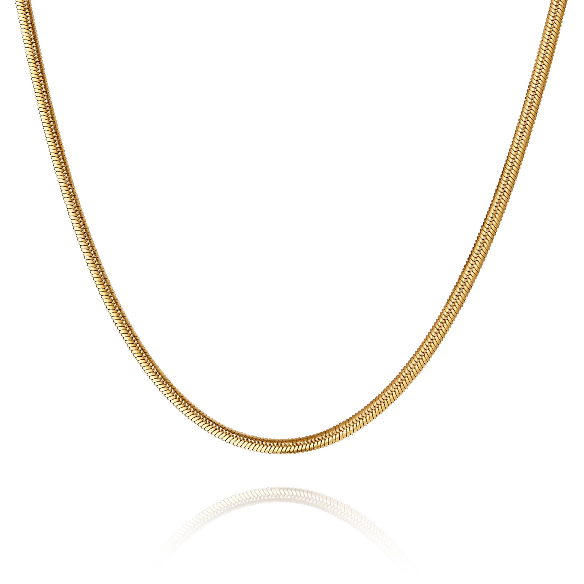 Rani and Co womens jewellery – 18k gold plated snake chain, water resistant and perfect for layering