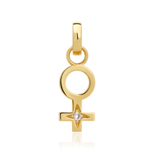 Female symbol charm for charm bracelet in 18k gold plated by Rani and Co womens jewellery