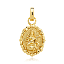 Goddess Saraswati clip on gold plated charm, Rani & Co. jewellery