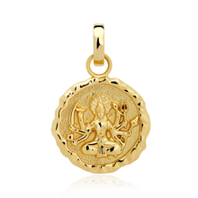 Mini goddess Durga charm in 18k gold plating for charm bracelets by Rani and Co
