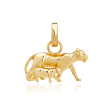 Mini lioness and cub charm symbolising strength and motherhood by Rani and Co
