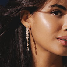 Statement earrings with recycled 18k gold and cubic zirconia by Rani and Co womens jewellery