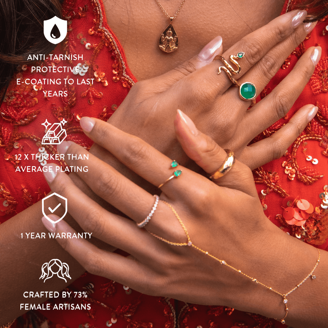 Tara Scattered Crystal Hand Chain