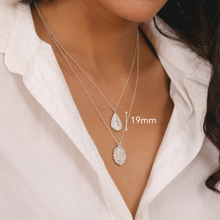 Sterling silver Lakshmi necklace symbolising abundance by Rani and Co jewellery