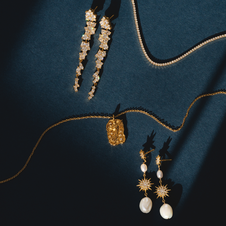 Pearl Star Earrings