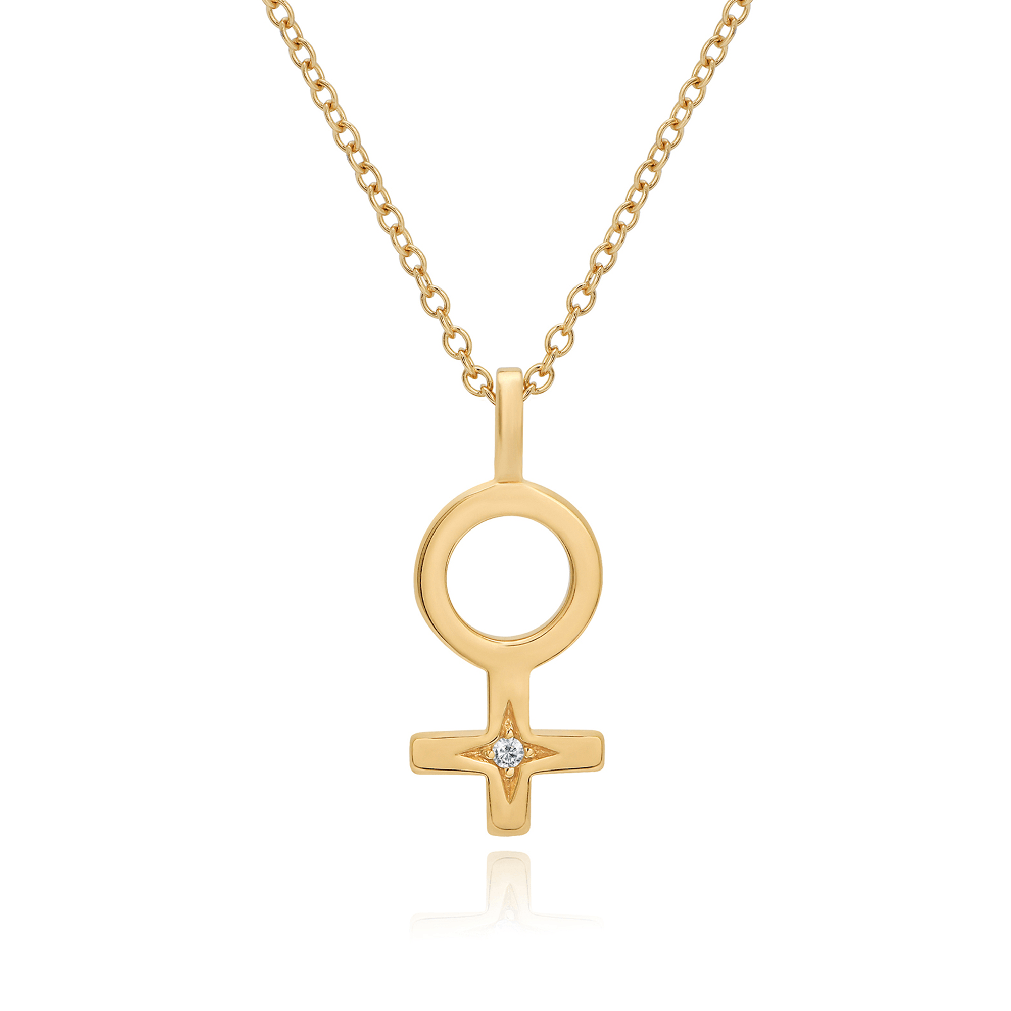 Women's jewellery by Rani and Co showcasing a gold chain female necklace with radiant rainbow moonstone