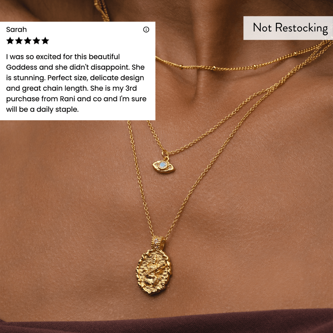 Goddess Saraswati Blue Topaz Necklace (Limited Edition)