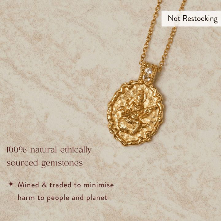 Goddess Saraswati Blue Topaz Necklace (Limited Edition)