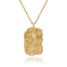 Gold pendant necklace inspired by Greek goddess Asteria by Rani and Co womens jewellery