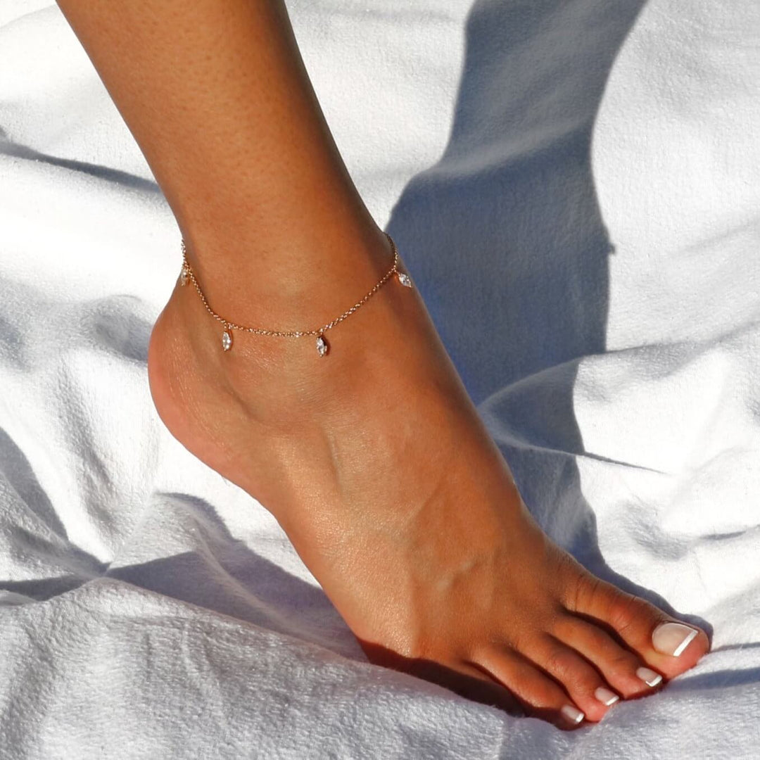 Cubic Zirconia Anklet (Sample)
