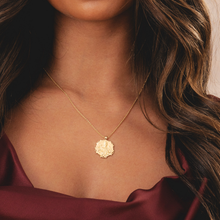 Gold pendant necklace featuring Hindu goddess Kali in 18k plated finish by Rani and Co womens jewellery