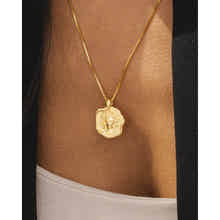 Greek goddess inspired Medusa necklace in 18k gold plated style perfect for womens jewellery by Rani and Co