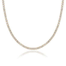 Micro tennis necklace with cubic zirconia stones in 18k plated gold by Rani and Co womens jewellery