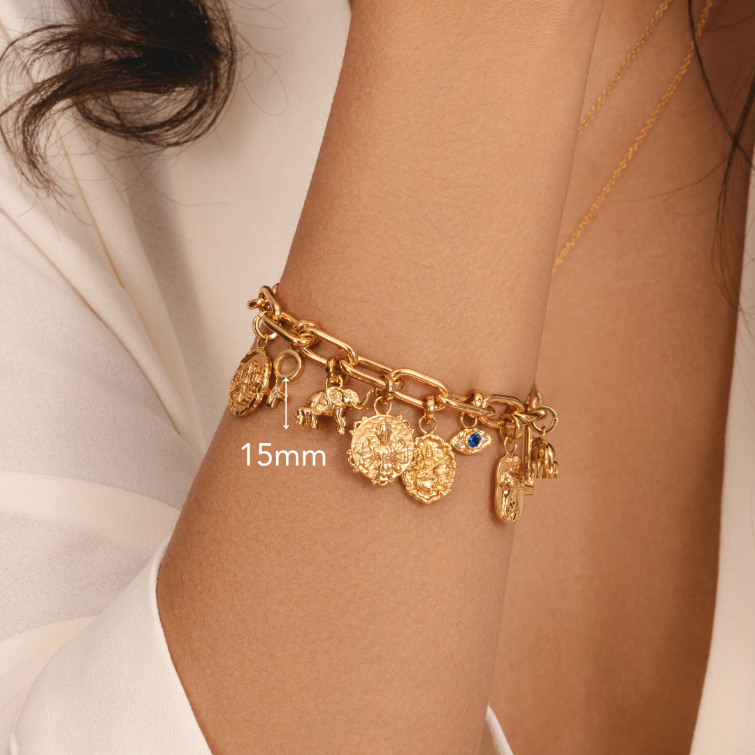 Mini gold elephant charm for womens jewellery and charm bracelets by Rani and Co