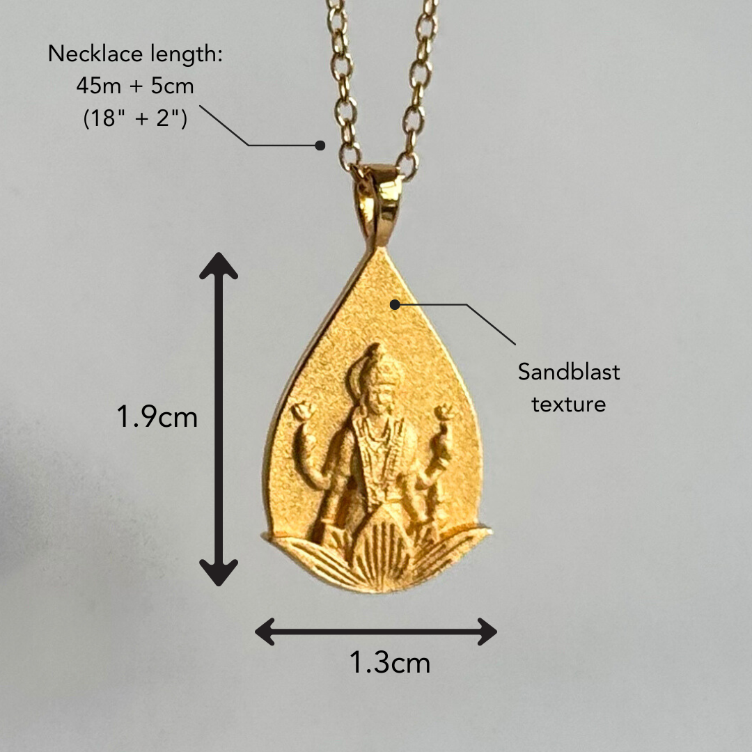 Goddess Lakshmi Sandblast Necklace (Sample)