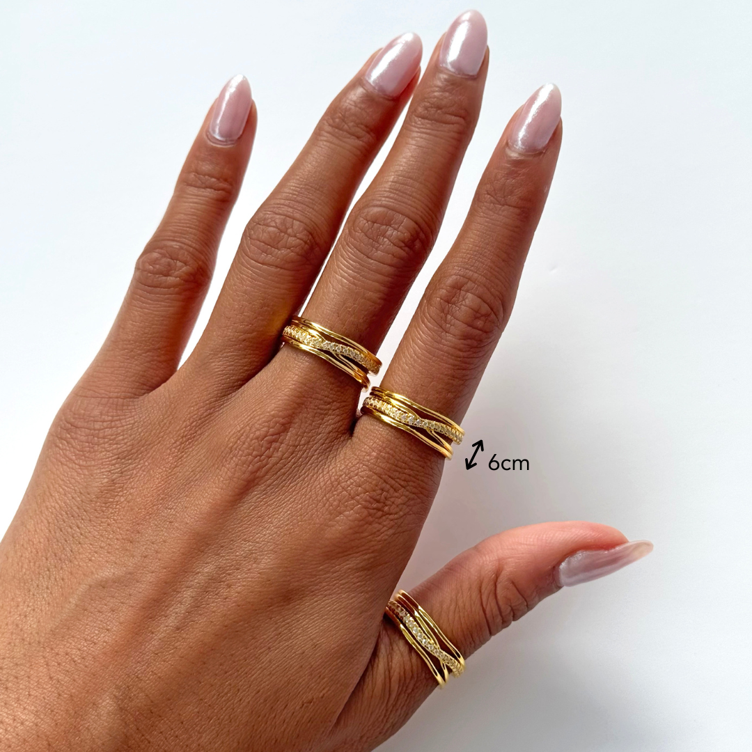 Stacked Wave Ring (Defect)