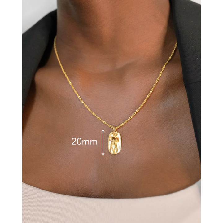 Womens gold necklace with pendant inspired by Aphrodite – 18k gold plated hypoallergenic jewellery by Rani and Co