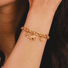 Baby elephant charm in 18k gold plated for charm bracelet by Rani and Co