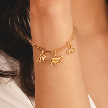 Lioness cub charm in 18k gold plated for charm bracelet by Rani and Co