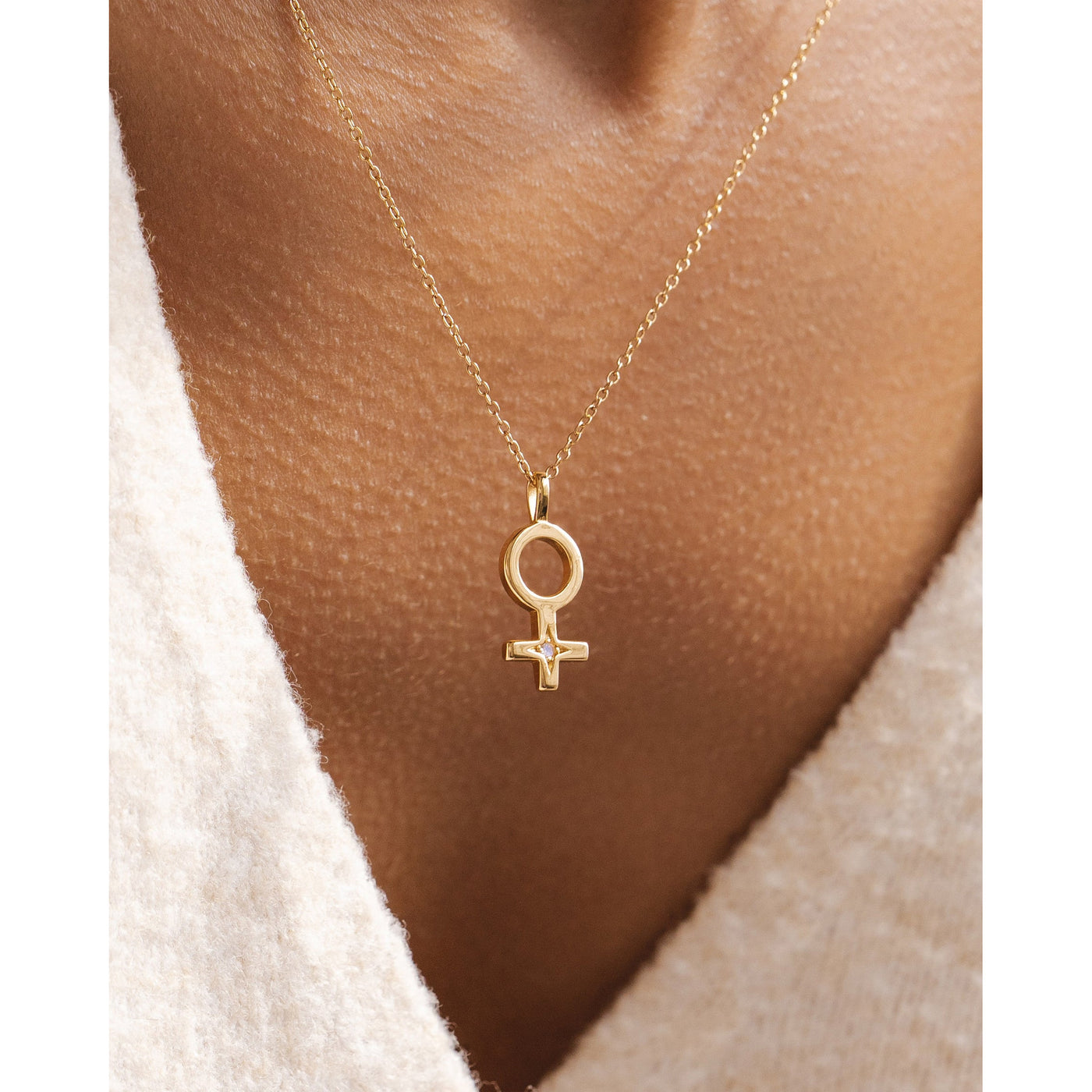 Divine Feminine Female Symbol Necklace Rani Co. Jewellery