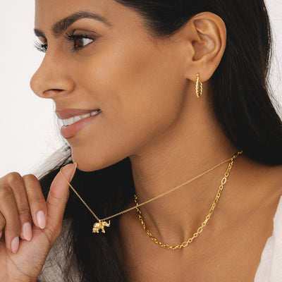 Elephant Necklace (Gold)