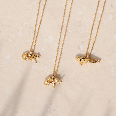 Elephant Necklace (Gold)