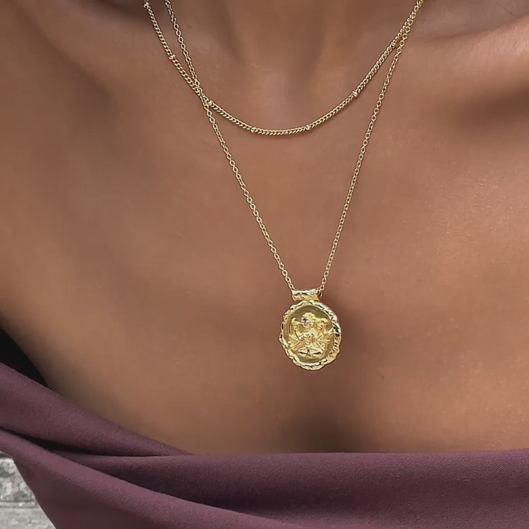 Goddess Durga Amethyst Necklace (Limited Edition)