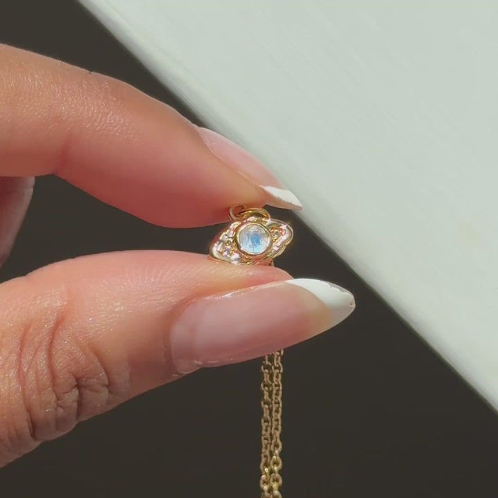 Evil Eye Moonstone Necklace(Limited Edition)