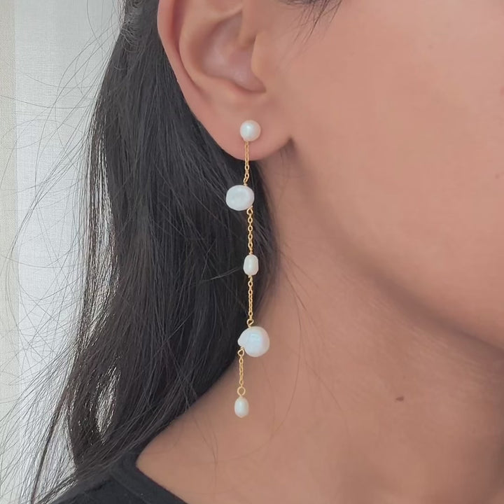 Drop Pearl Earrings (Sample)