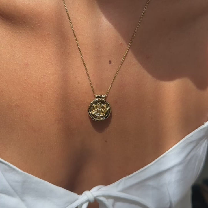Goddess Durga Necklace (Gold)