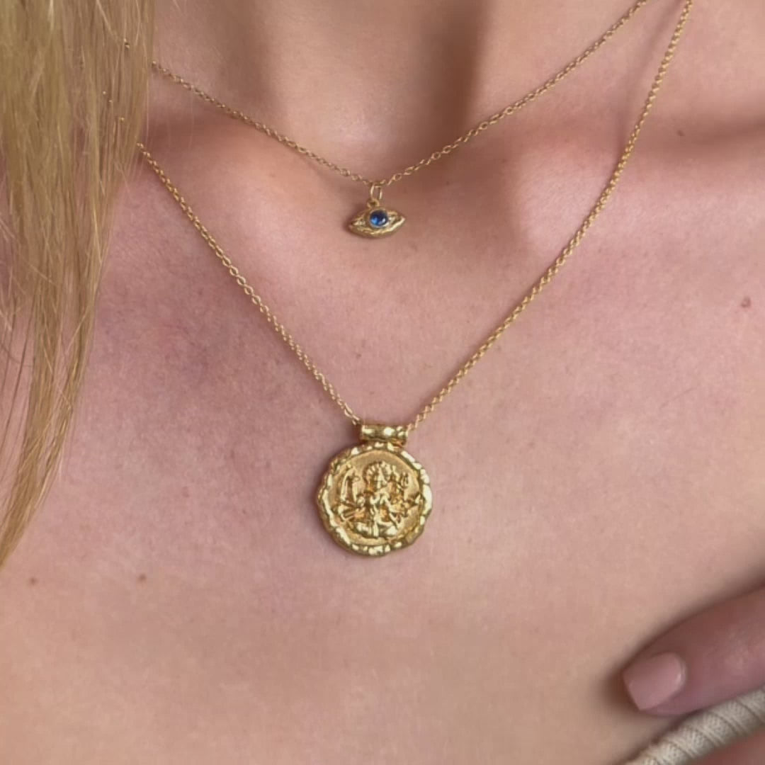 Goddess Durga Necklace (Gold)