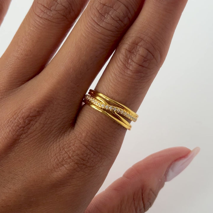 Stacked Wave Ring (Defect)