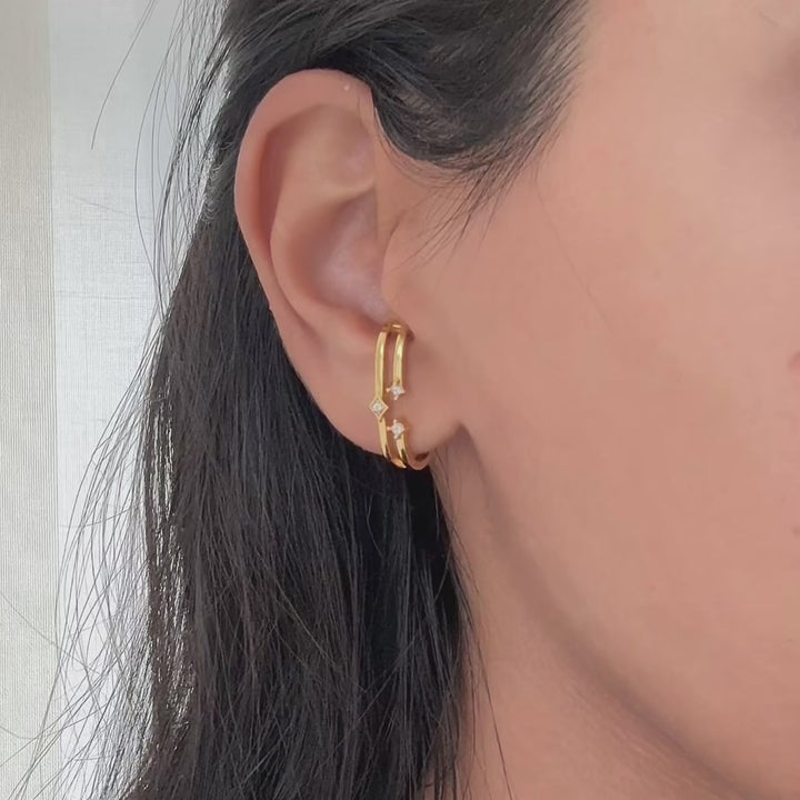 Star Cuff Earrings (Sample)