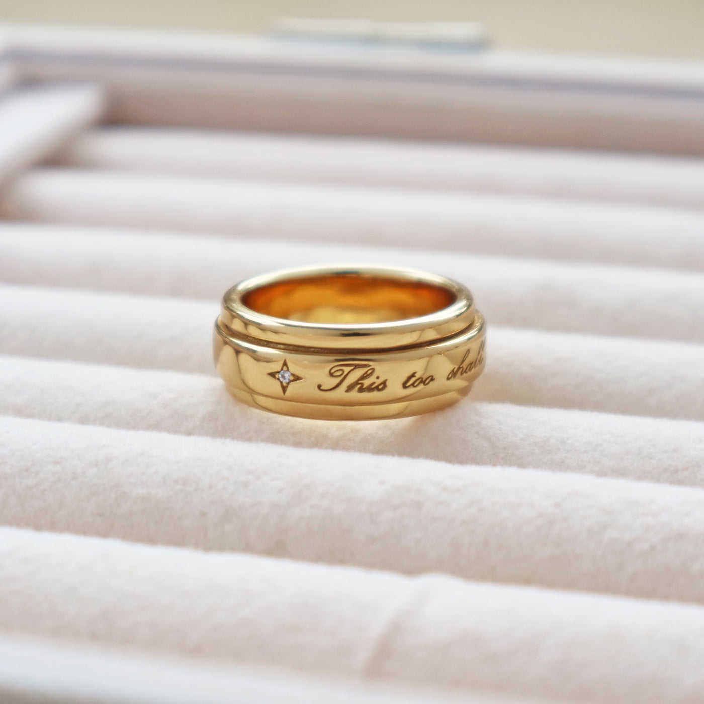 This Too Shall Pass Spinner Ring