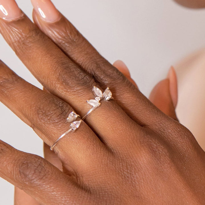 Moonstone Crown Ring (Silver)