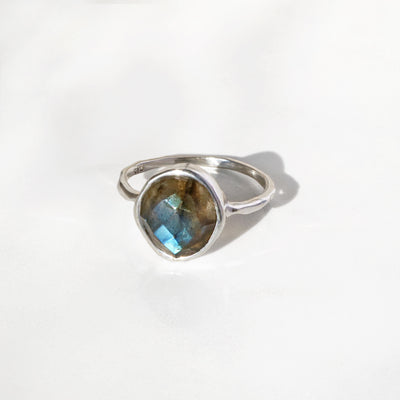 Irregular Labradorite Ring (Silver)