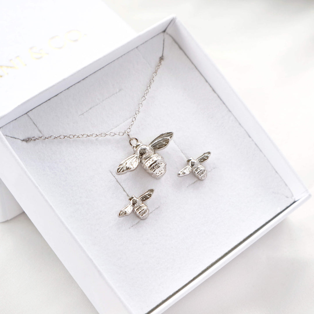 Queen Bee Necklace (Silver)