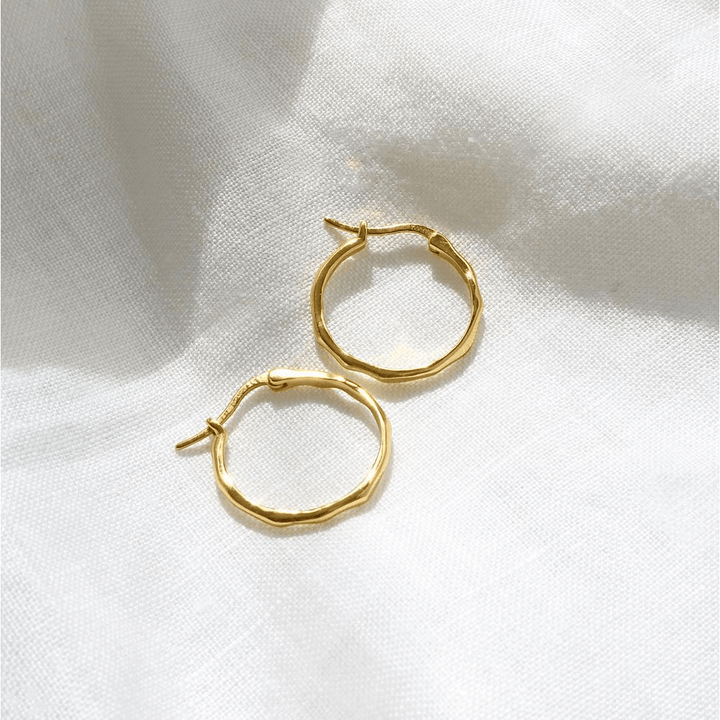 Gold Irregular Hoop Earrings