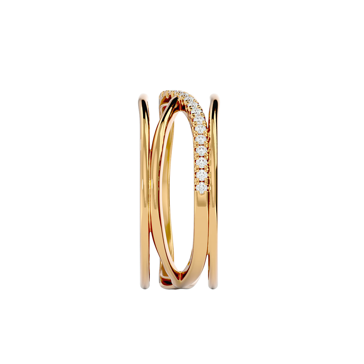 Stacked Wave Ring (Gold)