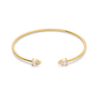 Cubic Zirconia Teardrop Cuff Bangle Bracelet