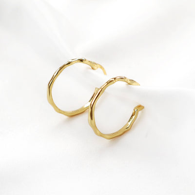 Gold Irregular Hoop Earrings