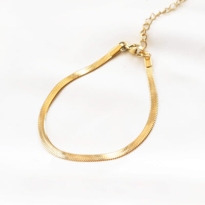 Gold Snake Chain Bracelet waterproof sweatproof, Rani & Co.