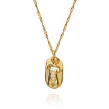 Aphrodite Greek goddess gold necklace women – hypoallergenic 18k gold plated pendant by Rani and Co