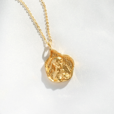 Greek Goddess Gaia Gold Necklace-Rani & Co.